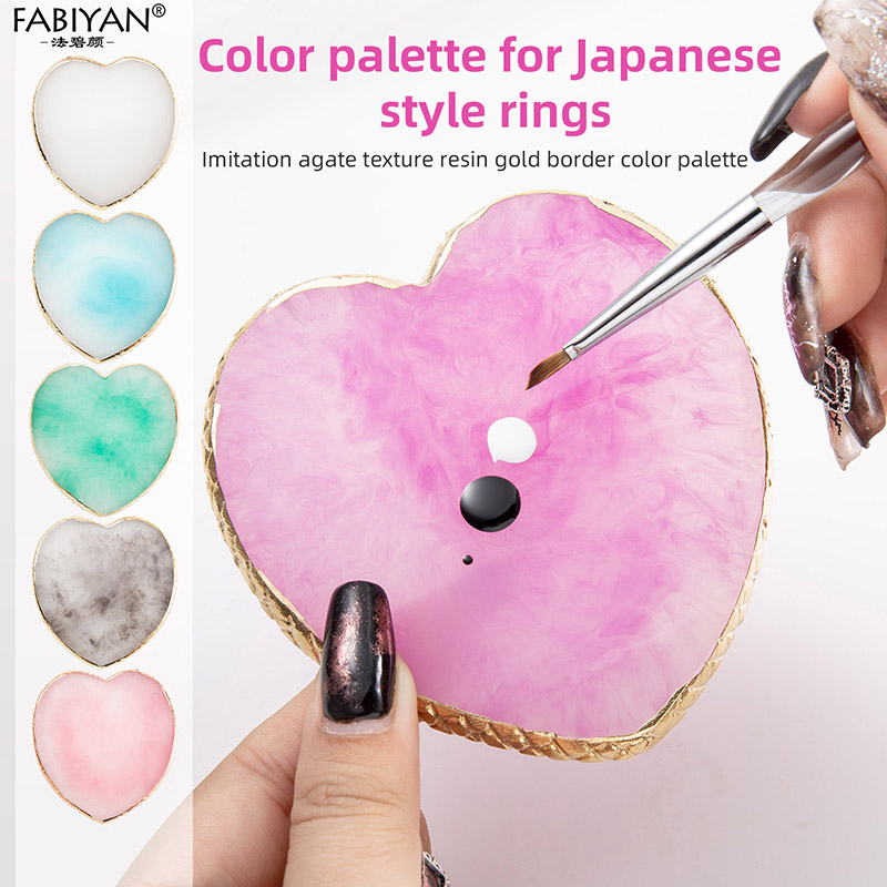 Photography Tips - Heart-shaped Agate Stone Nail Color Palette