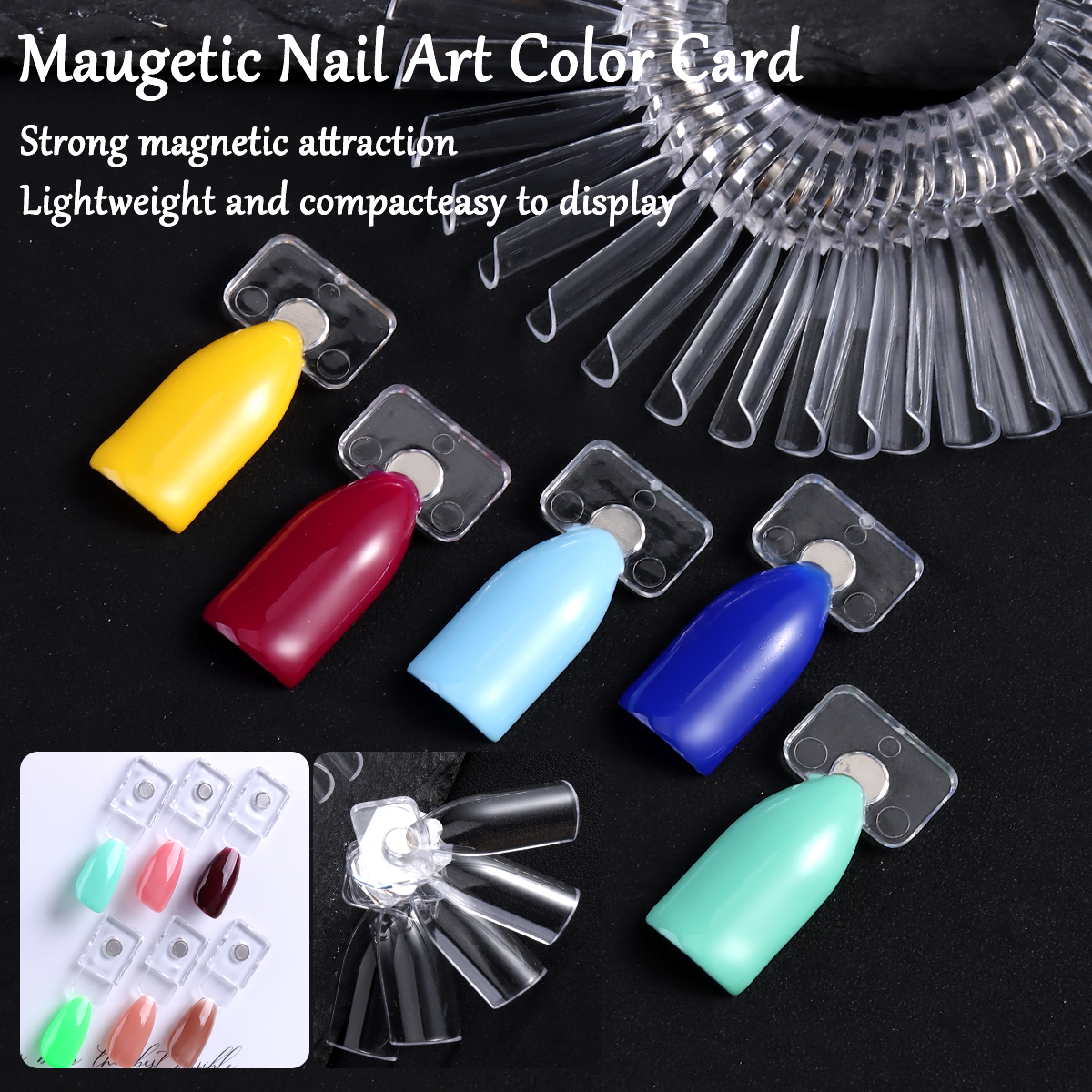 Color Checker Card - Nail Polish Color Chart Display Board,