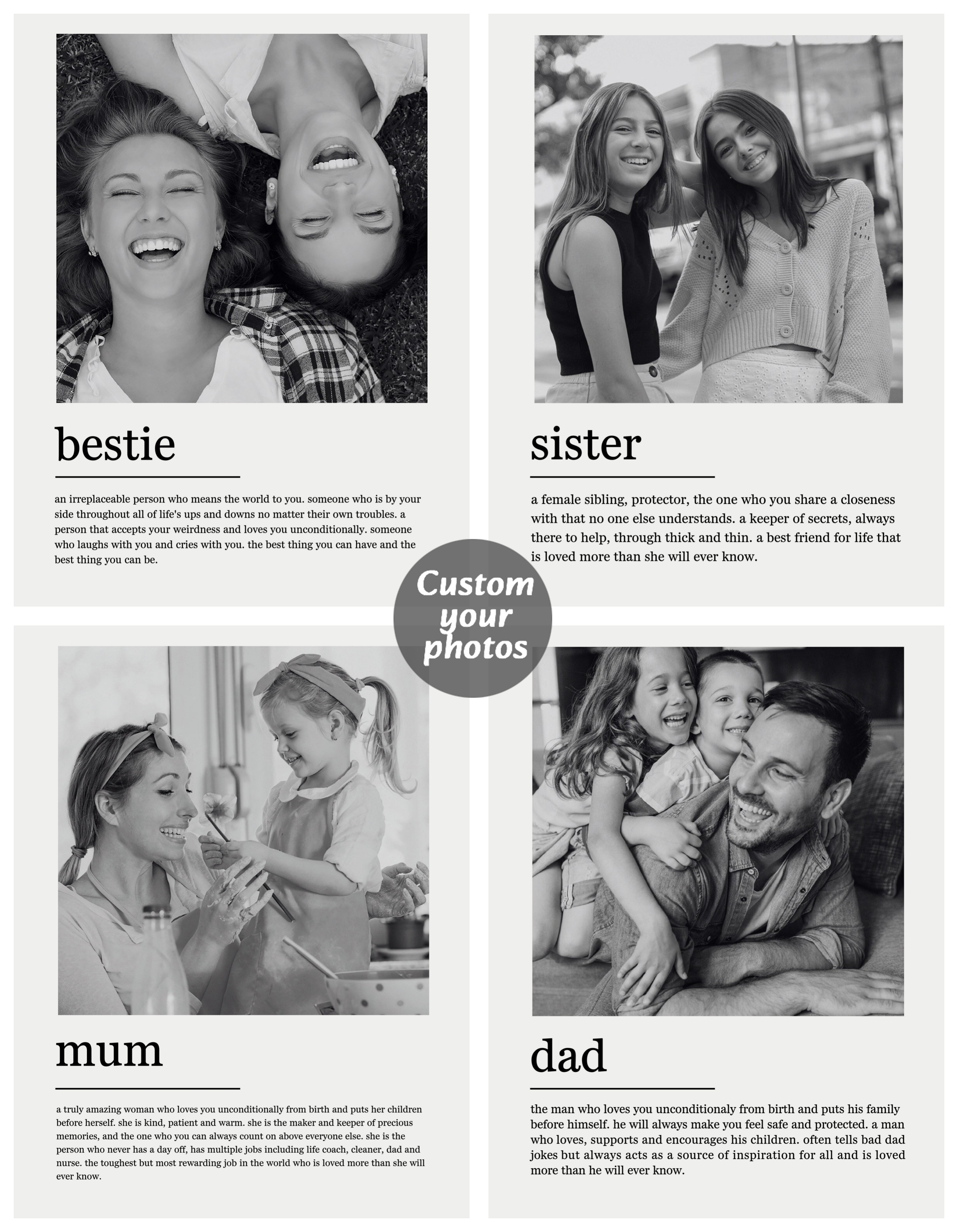 Photography Object - Custom Family Photo Canvas Painting Personalized