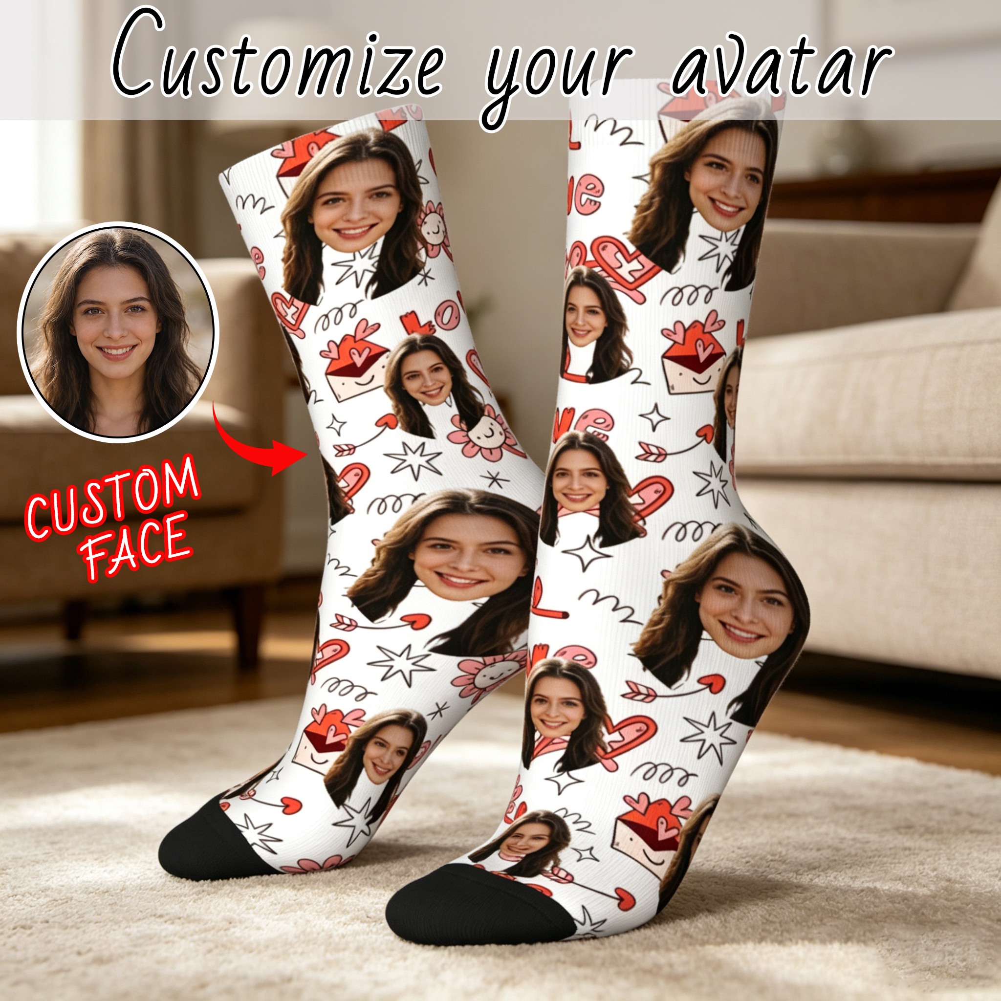 Photography Object - Custom avatar socks for men and