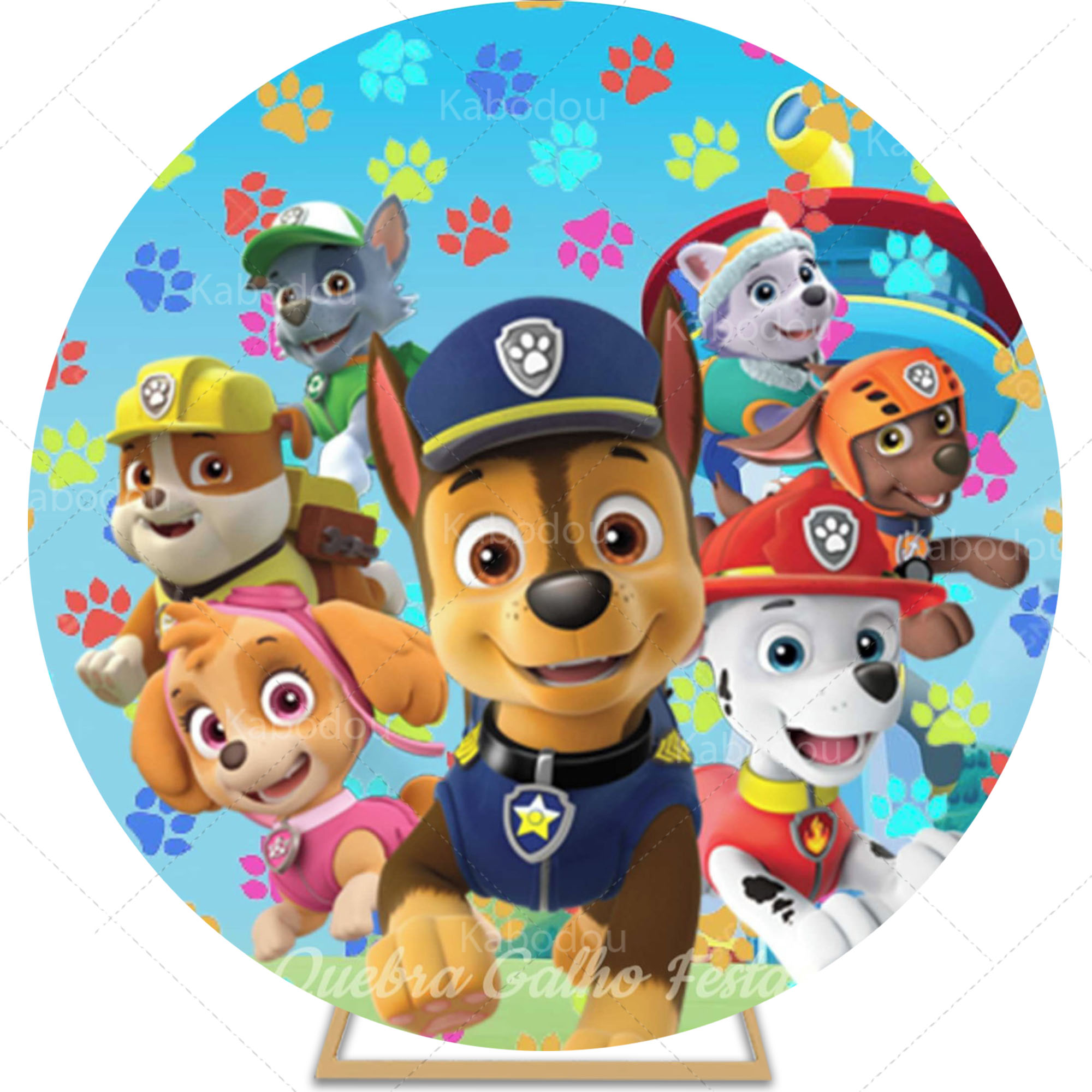 Paws Patrols Round Backdrop Bo - Photography Composition recension och pris
