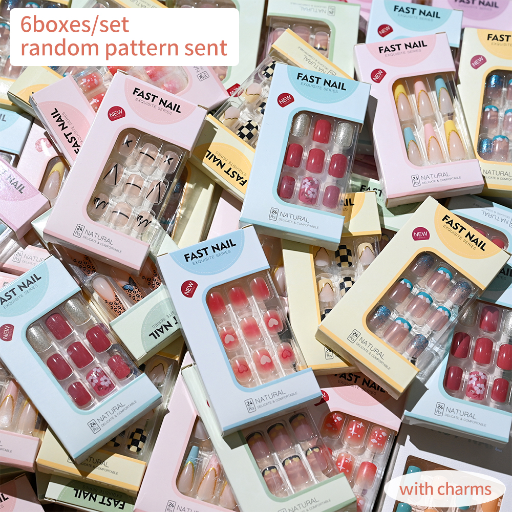 6Boxes/Set Short Square Fake N - Photography Tips recension och pris