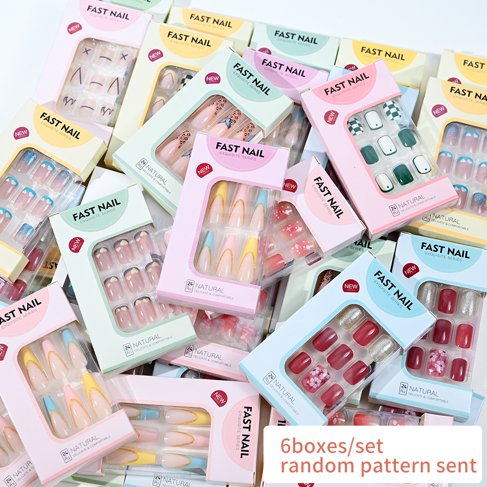 6Boxes/Set Short Square Fake N - Photography Tips recension och pris