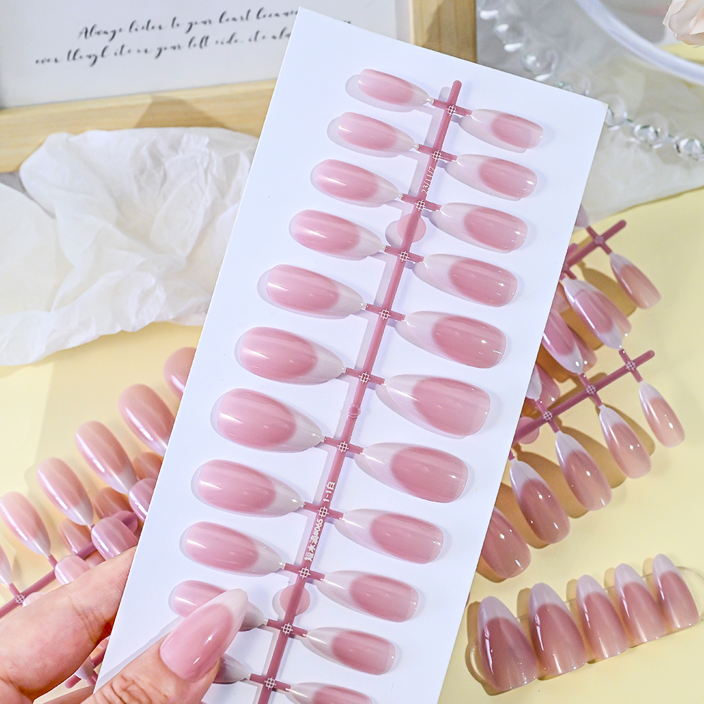 120pcs Pink Medium Almond Fren - Photography Tips recension och pris