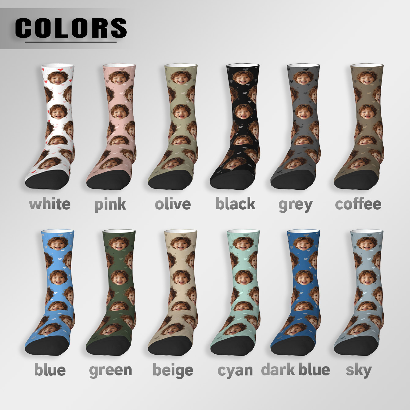 Customized face-shaped socks   - Photography Object recension och pris