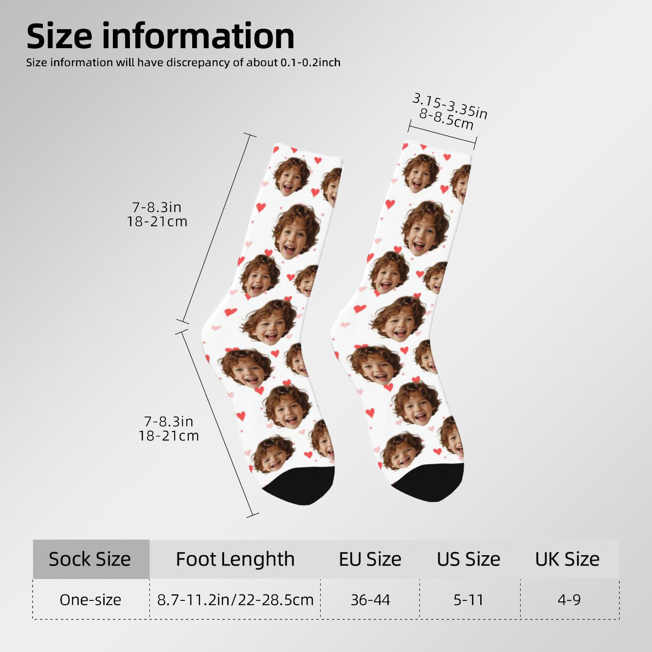 Customized face-shaped socks   - Photography Object recension och pris