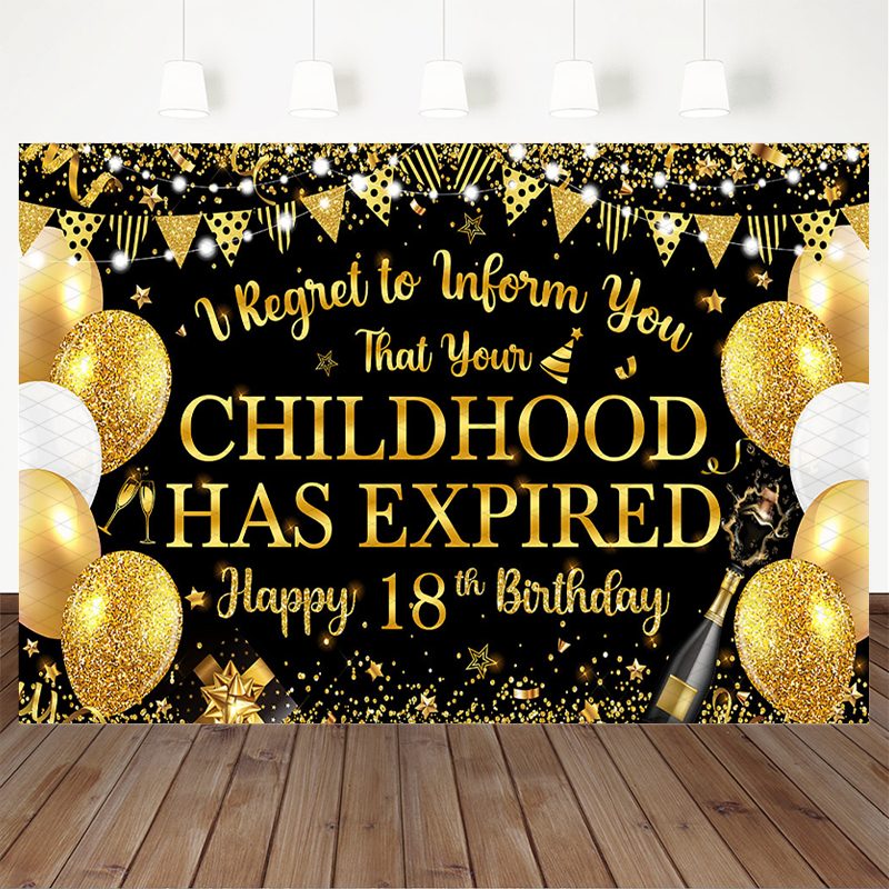 Mocsicka Black Gold Happy 18th - Photography Quotes Funny recension och pris