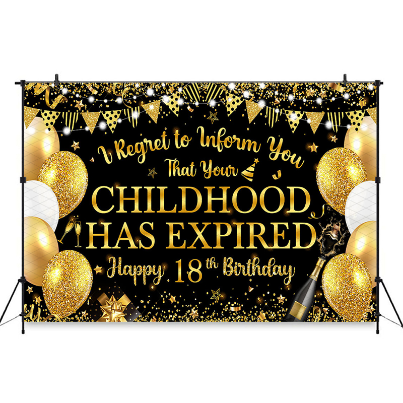 Mocsicka Black Gold Happy 18th - Photography Quotes Funny recension och pris