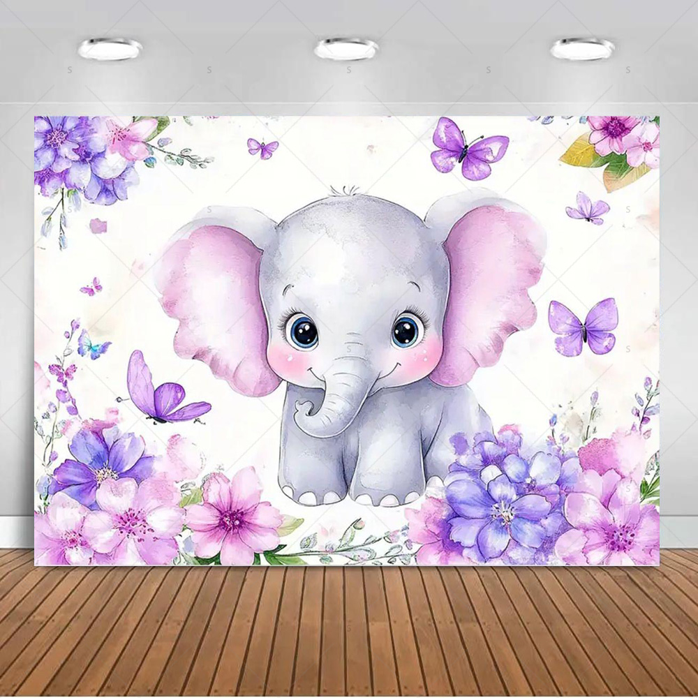 Cartoon Elephant  Birthday Par - Photography Composition recension och pris