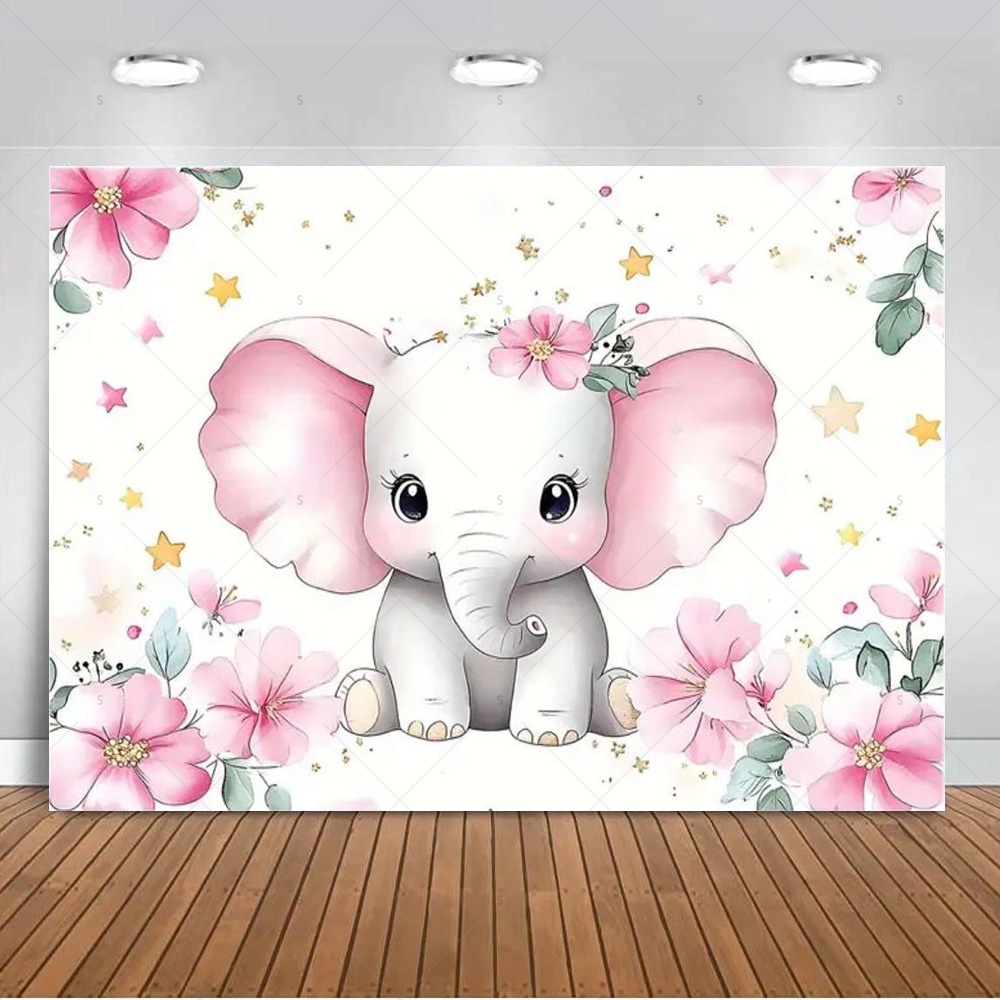 Cartoon Elephant  Birthday Par - Photography Composition recension och pris