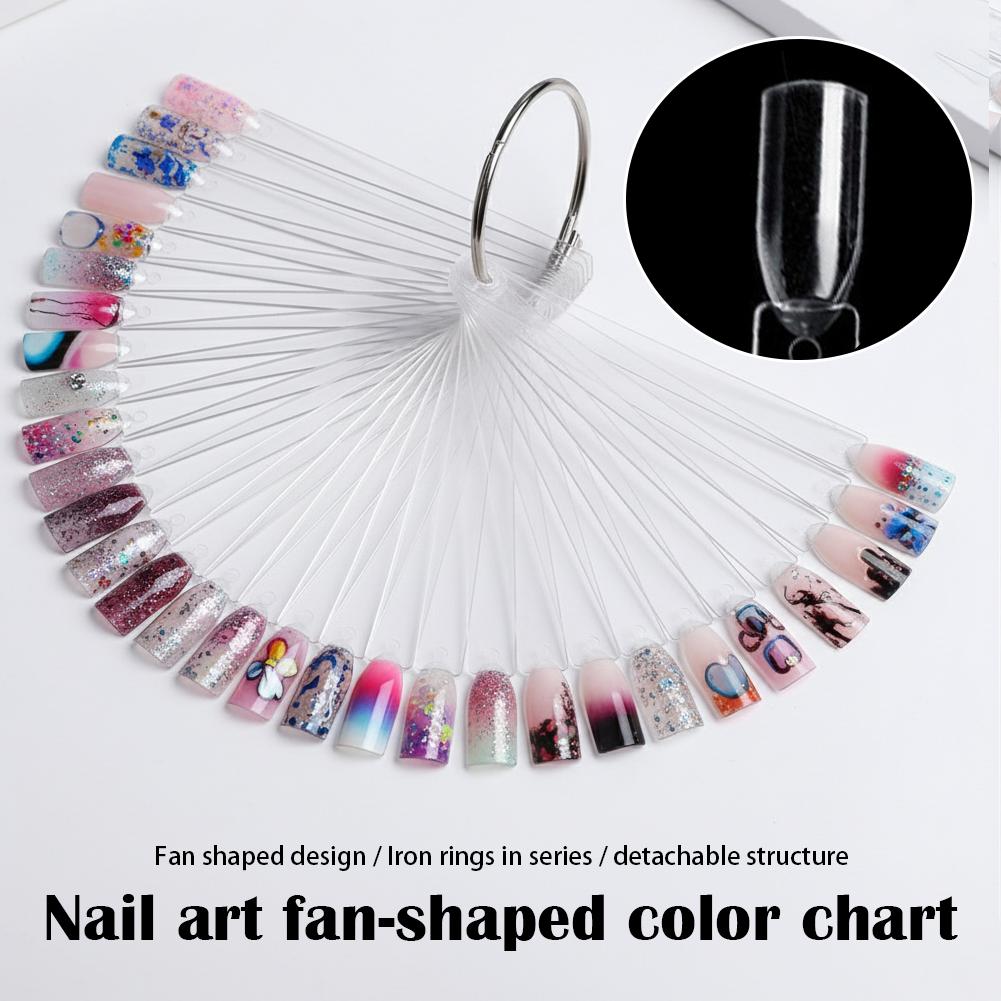 50 Tips Clear Nail Swatches Co - Color Checker Card recension och pris