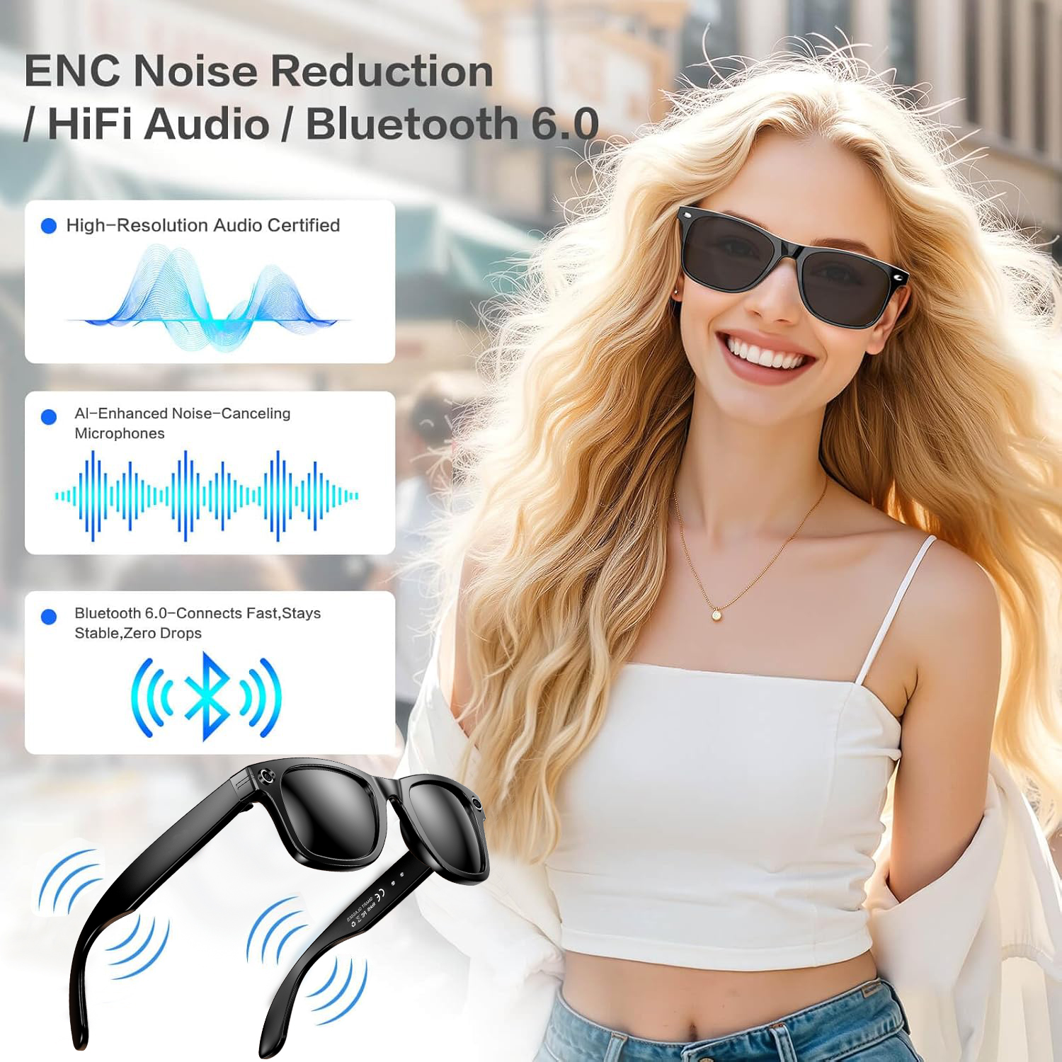 New 8MP Camera Smart Glasses P - Photography Of A Man recension och pris