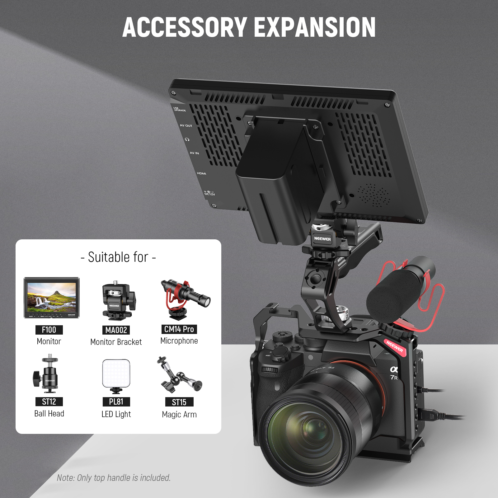 NEEWER Camera Top Handle with  - Camera Cage Rig recension och pris