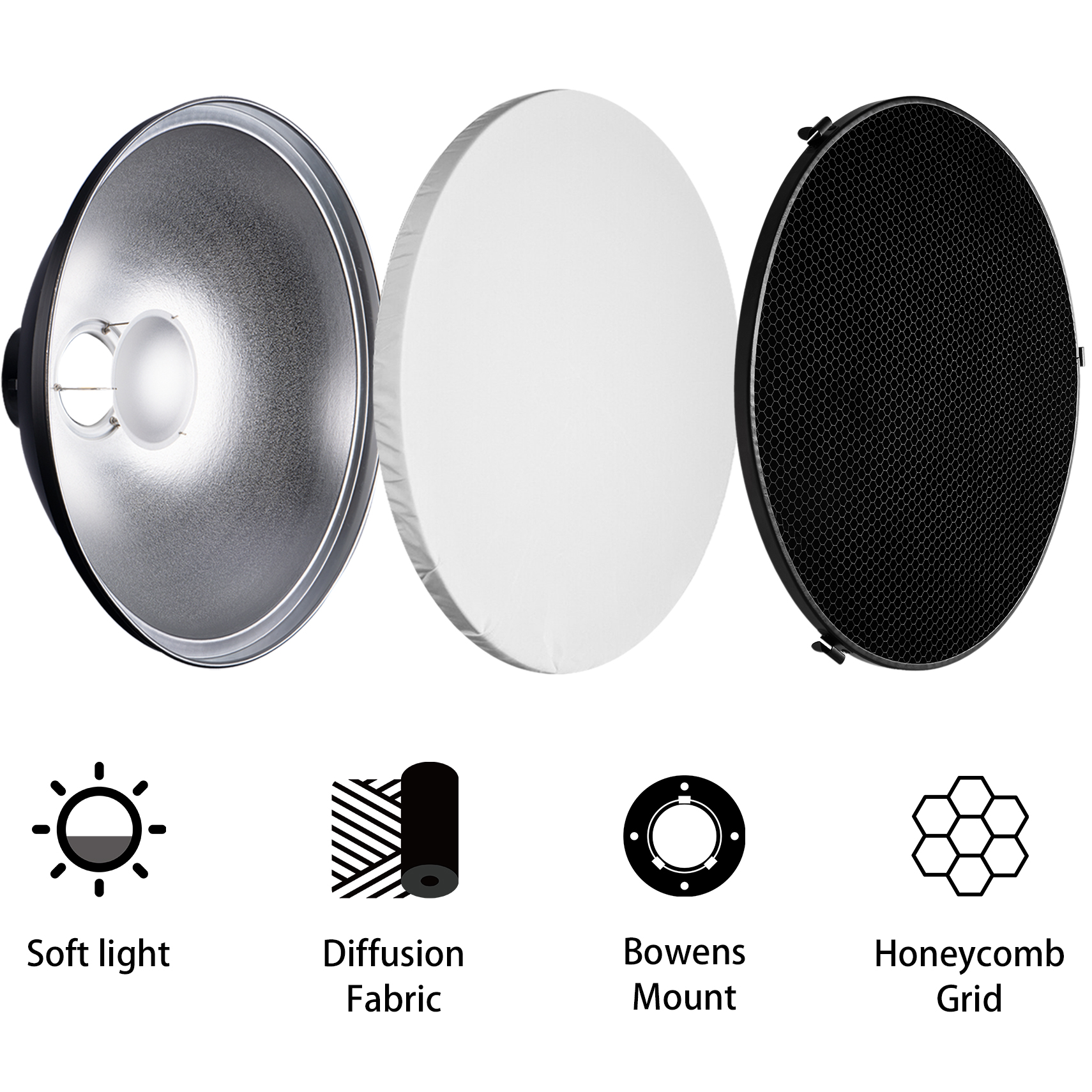 Selens 70cm Silver/White Inter - Beauty Dish Softbox recension och pris