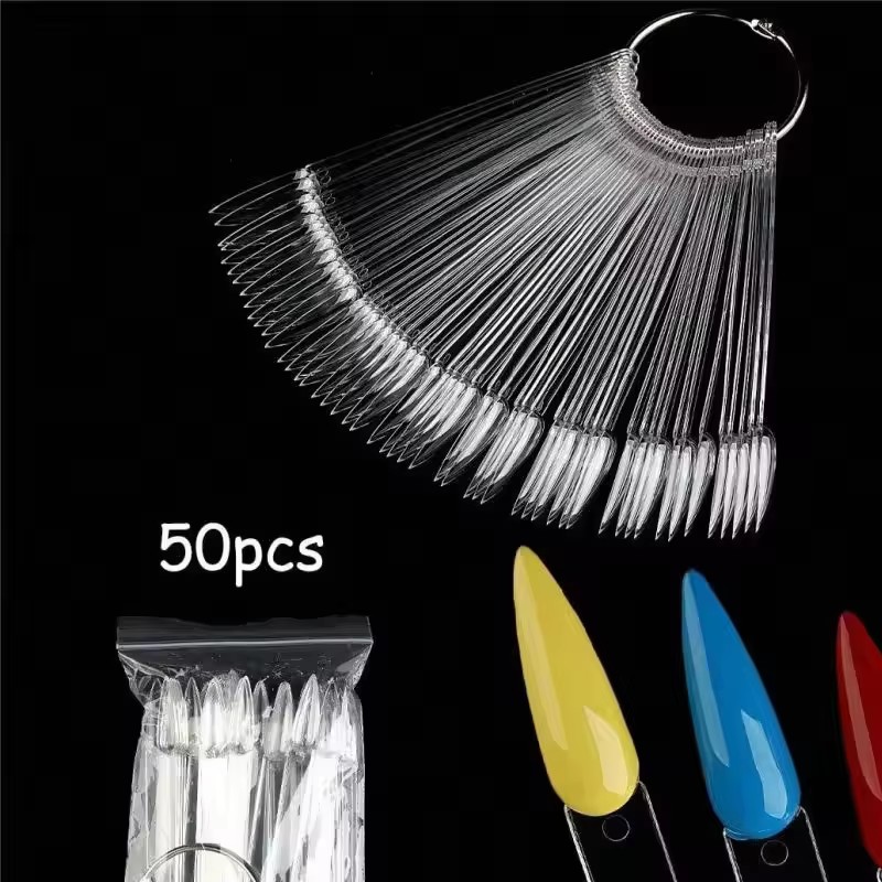 50 Pieces of Fake Nail Tips Ge - Color Checker Card recension och pris