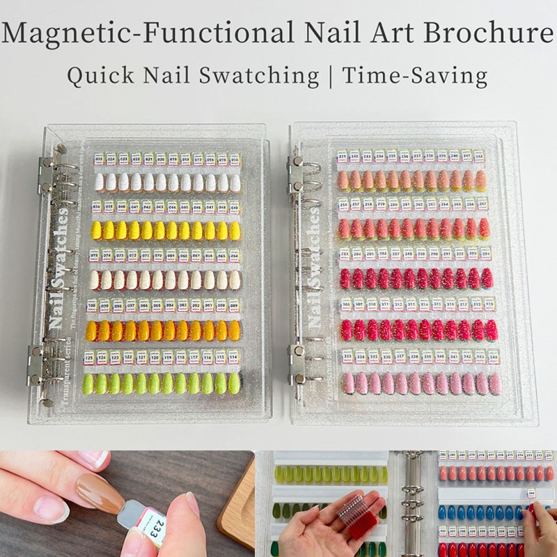 120/180/240 Magnetic Tips Nail - Color Checker Card recension och pris