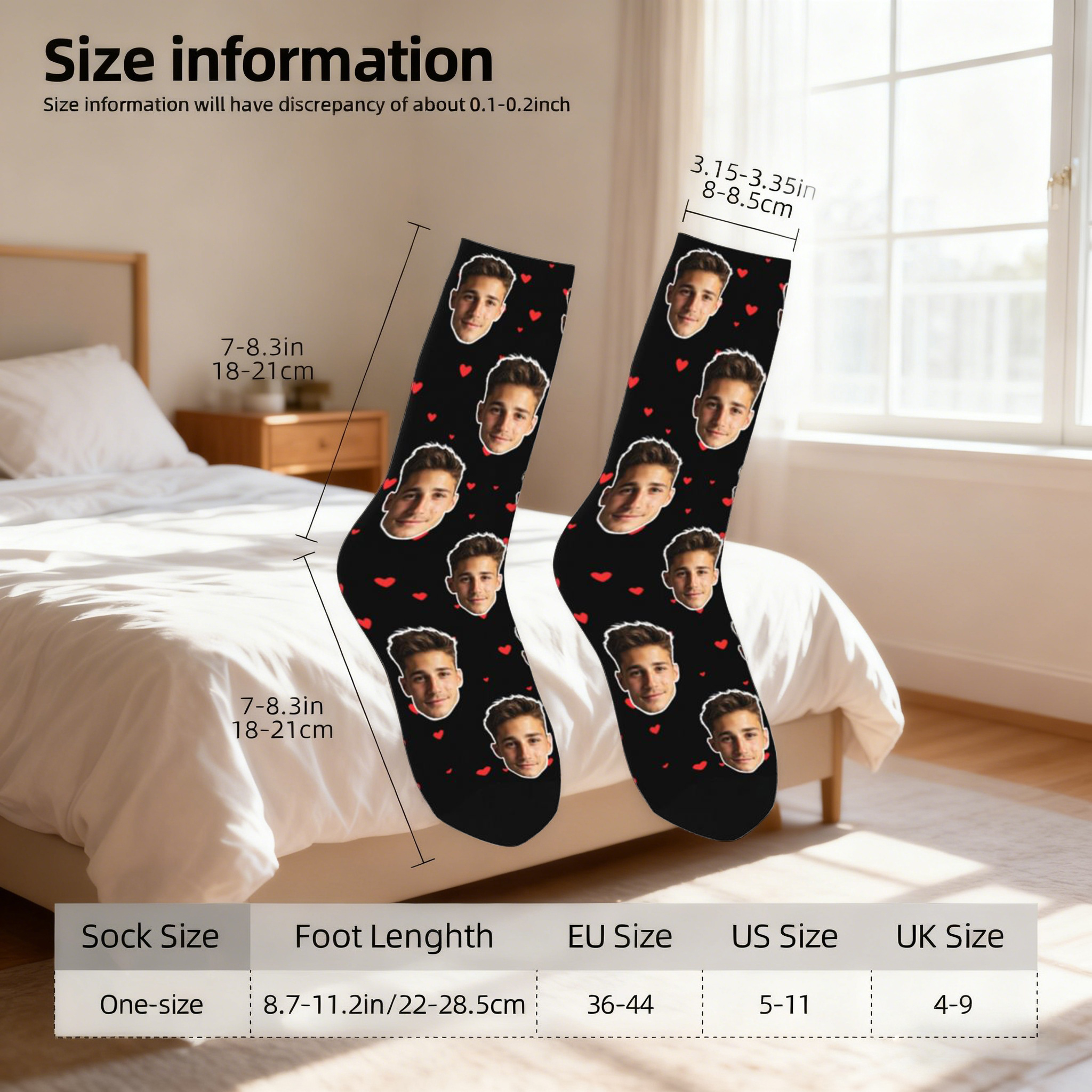 Customized face-shaped socks   - Photography Object recension och pris