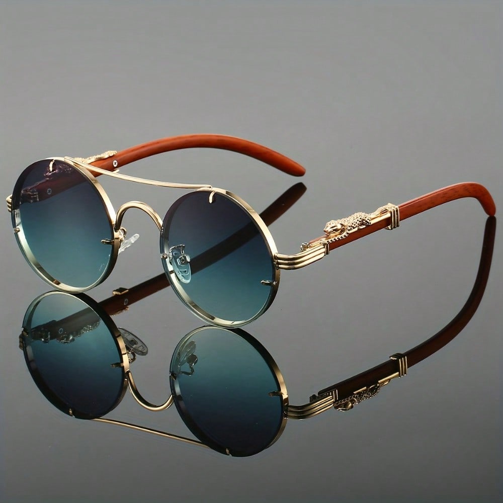 Stylish Round Metal Frame Sung - Photography Of A Man recension och pris