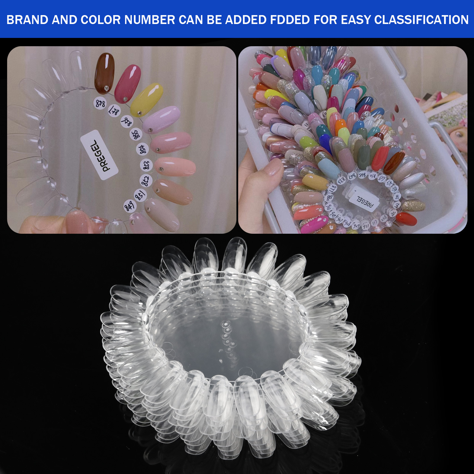 10pcs/bag False Nail Tips Disp - Color Checker Card recension och pris