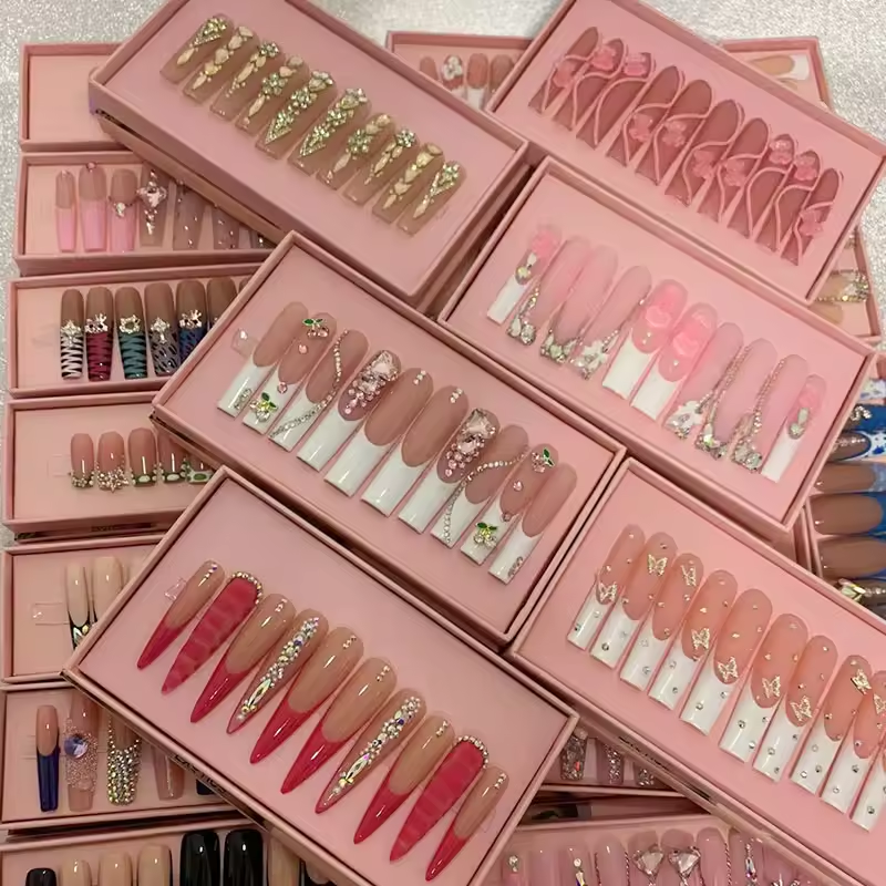 French Tip Press on Nails Long - Photography Tips recension och pris