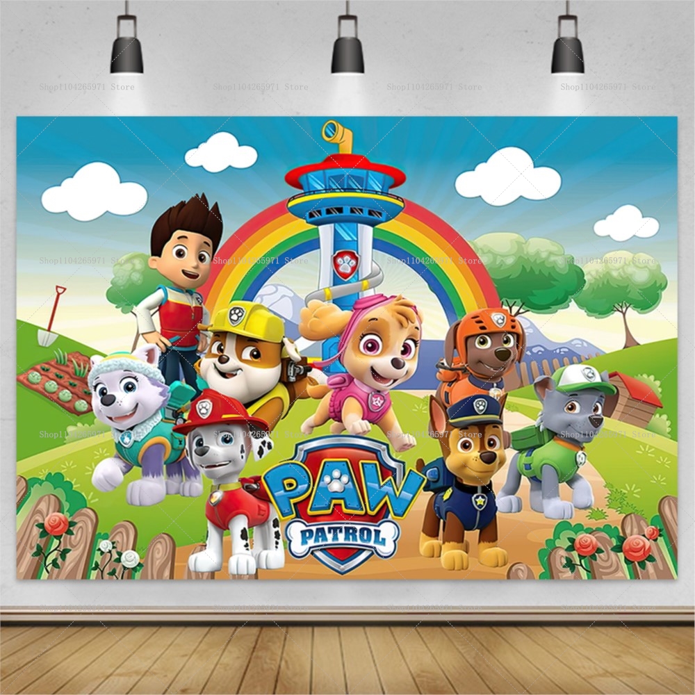 Paw Patrol Backdrop Party Deco - Photography Composition recension och pris