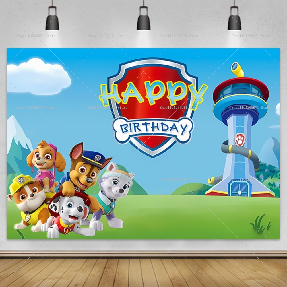 Paw Patrol Backdrop Party Deco - Photography Composition recension och pris